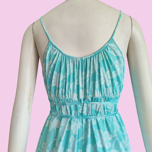 Vtg 70s Donald Brooks Maidenform Empire Waist Lounge Antron Nylon Slip Dress S - Picture 6 of 10